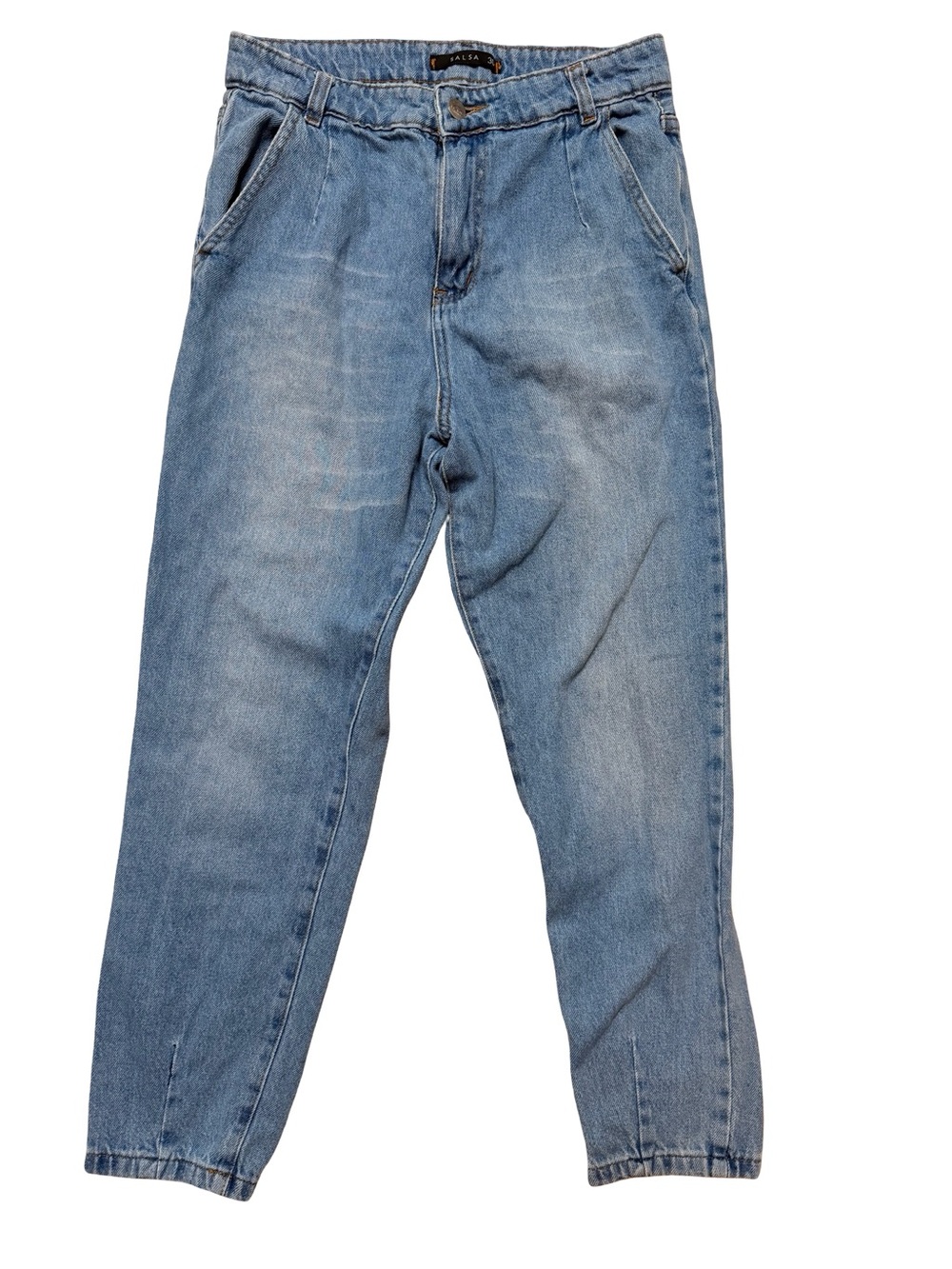 Salsa Light Wash High Rise Tapered Cropped Ankle Jeans Size 30 - Picture 2 of 8